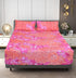 Linen Home Pink And Red Floral Bed Sheet
