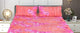 Linen Home Pink And Red Floral Bed Sheet