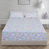 Linen Home Pink And Blue Floral Bed Sheet