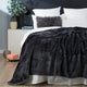 Renee Taylor Mink Blanket Acrylic Queen/King Charcoal