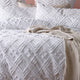 Park Avenue Medallion Vintage Tufted Quilt Cover White