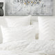 Cloud Linen Wave Quilt Cover Tufted Cotton Chenille Set White