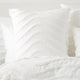 Cloud Linen Wave Quilt Cover Tufted Cotton Chenille Set White