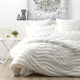 Cloud Linen Wave Quilt Cover Tufted Cotton Chenille Set White