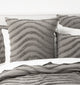 Cloud Linen Wave Quilt Cover Tufted Cotton Chenille Set Grey