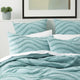 Cloud Linen Wave Quilt Cover Tufted Cotton Chenille Set Aqua