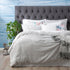 Renee Taylor Solana Washed Cotton Textured Quilt set Silver