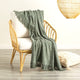 Renee Taylor Throw Alysian Cotton textured Jade