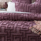 Renee Taylor Riley Quilt Cover Tufted Cotton Chenille Set Grape