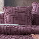 Renee Taylor Riley Quilt Cover Tufted Cotton Chenille Set Grape