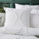 Renee Taylor Moroccan Quilt Cover Tufted Cotton Chenille Set White