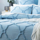 Renee Taylor Moroccan Quilt Cover Tufted Cotton Chenille Set Sky