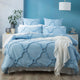 Renee Taylor Moroccan Quilt Cover Tufted Cotton Chenille Set Sky