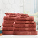 Renee Taylor Stella Bamboo Towel Sets Brick