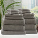 Renee Taylor Cobblestone Ribbed Bath Towel Sets Platinum