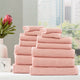 Renee Taylor Cobblestone Ribbed Bath Towel Sets Blush