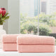 Renee Taylor Cobblestone Ribbed Bath Towel Sets Blush