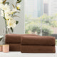 Renee Taylor Cobblestone Ribbed Bath Towel Sets Toffee