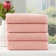 Renee Taylor Cobblestone Ribbed Bath Towel Sets Blush