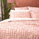 Renee Taylor Bed Cover Riley Tufted Cotton Blush