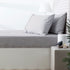Park Avenue Cotton Natural 500 Thread Count Fitted sheet & pillowcase set Silver-No Flat Sheet