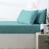 Park Avenue Cotton Natural 500 Thread Count Fitted sheet & pillowcase set Turquoise-No Flat Sheet