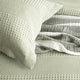 Renee Taylor Elegance Waffle Quilt Cover set Cotton Moss