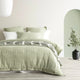 Renee Taylor Elegance Waffle Quilt Cover set Cotton Moss