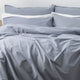 Renee Taylor Quilt Cover Helena Stone washed Set Dusty Blue