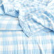 Renee Taylor Blanket Washed Cotton Gingham Reversible French Blue