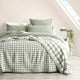Renee Taylor Blanket Washed Cotton Gingham Reversible Emerald