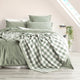 Renee Taylor Blanket Washed Cotton Gingham Reversible Emerald