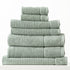 Renee Taylor Cambridge Waffle Towel Sets Eucalyptus