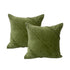 Cloud Linen Trova Cotton Velvet Cushions Sage 50 x 50 Cms Twin Pack