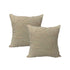 Cloud Linen Riviera Cotton Embroidered Cushions Natural 50 x 50 Cms Twin Pack