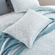 Renee Taylor Jervis Checks Jacquard Quilt Cover Set French Blue