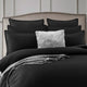 Renee Taylor Chevron Jacquard Quilt cover set Black