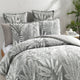 Renee Taylor Raven Jacquard Quilt cover set Charcoal