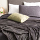 Renee Taylor Plush Velvet Blanket Graphite