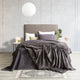 Renee Taylor Plush Velvet Blanket Graphite