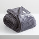 Renee Taylor Heston Sherpa Velvet Blanket Graphite