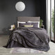 Renee Taylor Heston Sherpa Velvet Blanket Graphite