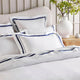 Renee Taylor Cloud Egyptian Cotton 1000 Thread count Quilt Cover White & Navy