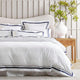 Renee Taylor Cloud Egyptian Cotton 1000 Thread count Quilt Cover White & Navy