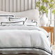 Renee Taylor Cloud Egyptian Cotton 1000 Thread count Quilt Cover White & Charcoal