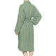 Renee Taylor Chalet Robe Quick Dry Terry Cotton Eucalyptus