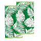Renee Taylor Tropical Green Velour Beach Towel - Green/White