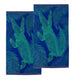 Renee Taylor Crocodile Velour Beach Towel - Blue/Green