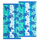Renee Taylor Sea Life Turtles Velour Kids Beach Towel - Aqua/Blue