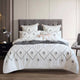 Renee Taylor Zuma Stone Washed Tufted Quilt Cover Set White